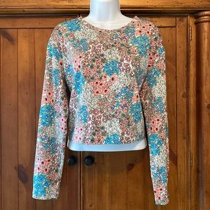 BCBG generation color garden multi long sleeve shirt